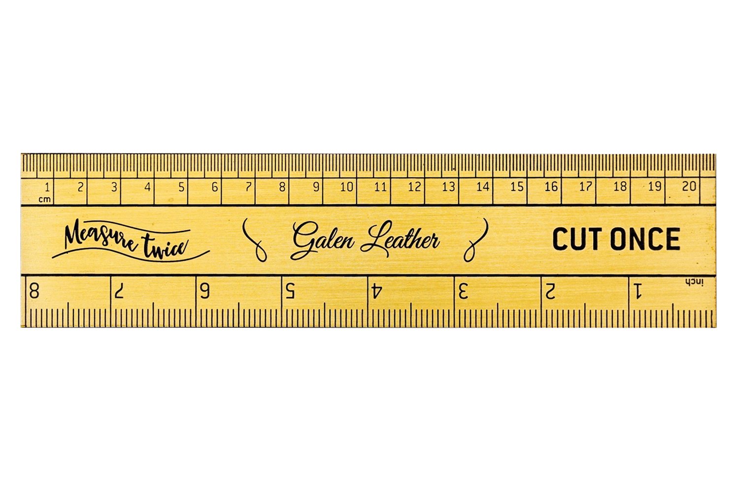 Galen Leather Brass Ruler