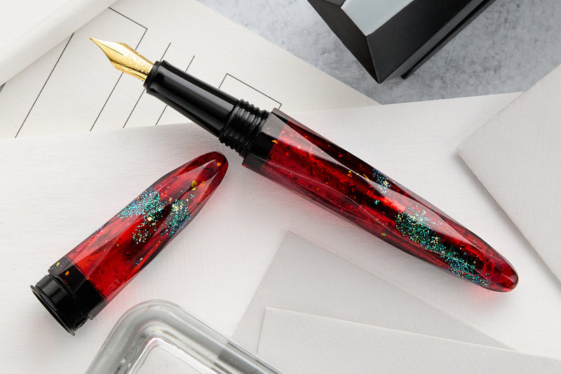 BENU Briolette Fountain Pen - Ruby Forest