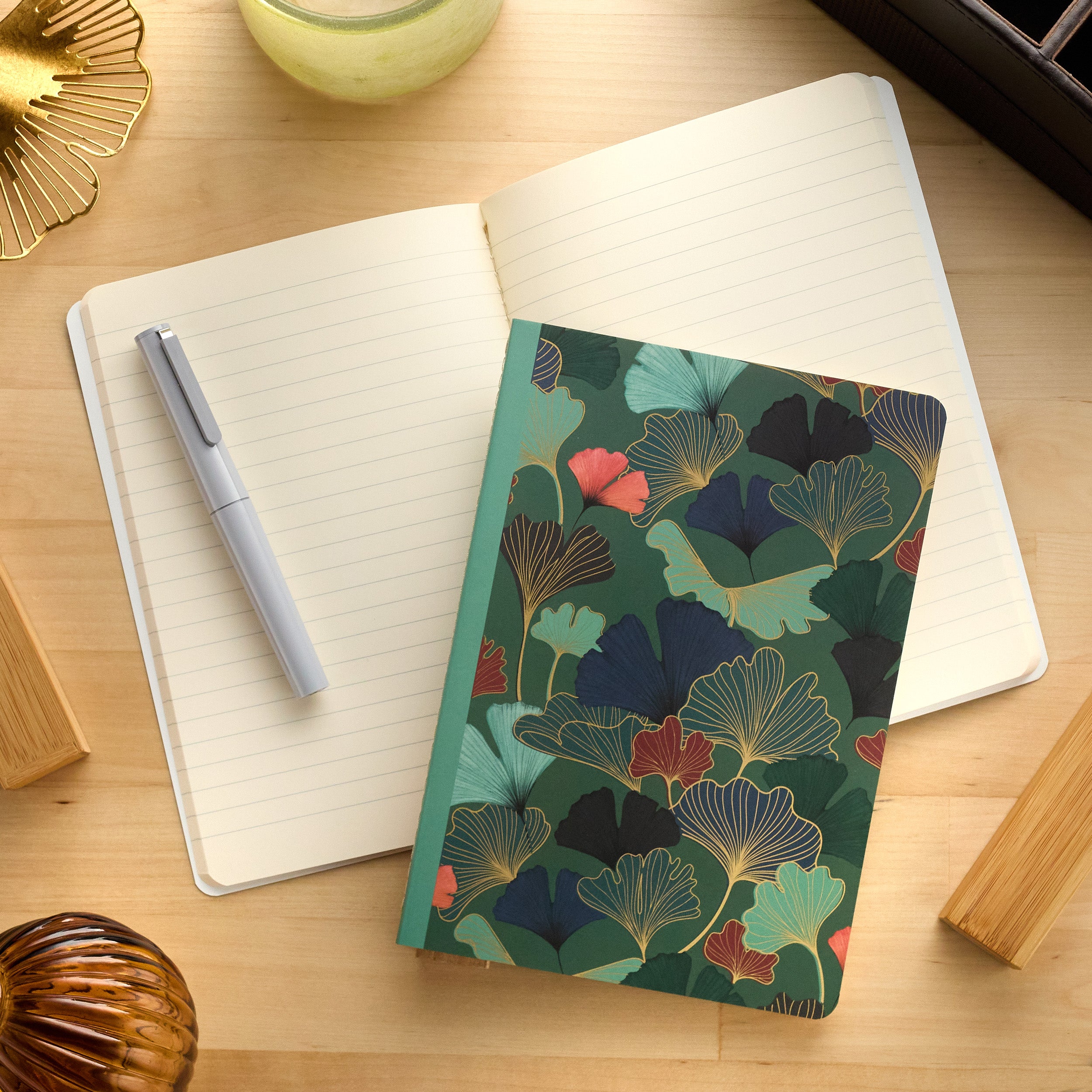 Clairefontaine Gaia Blue A5 Stitched Notebook - Lined