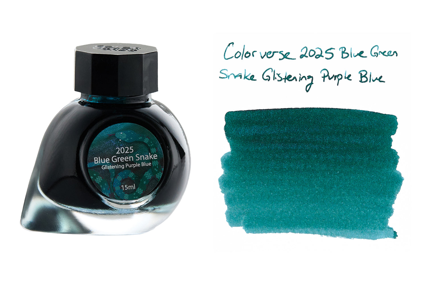 Colorverse Blue Green Snake Glistening Purple Blue (Special Edition) - 15ml Bottled Ink