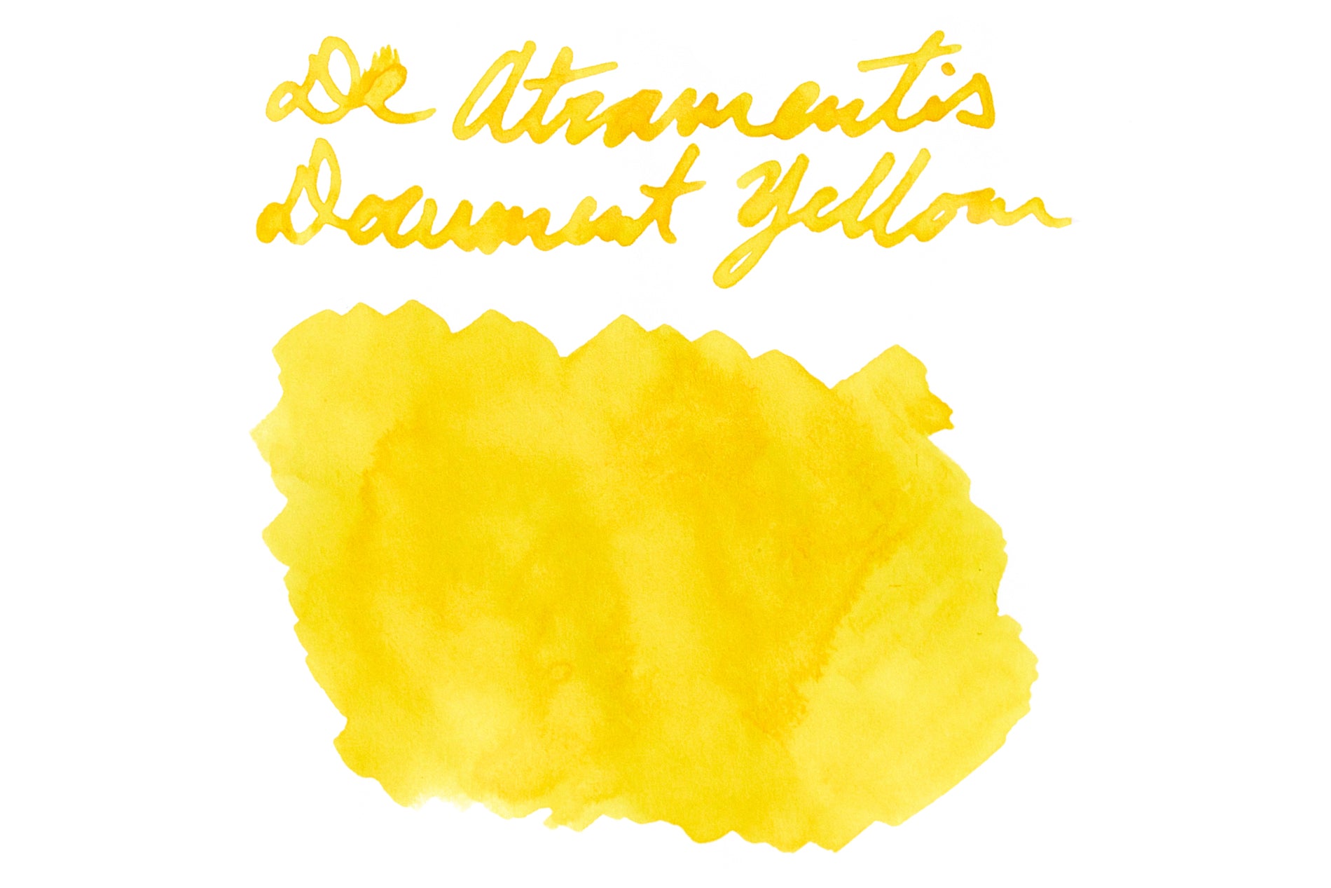 De Atramentis Document Ink Yellow fountain pen ink writing sample