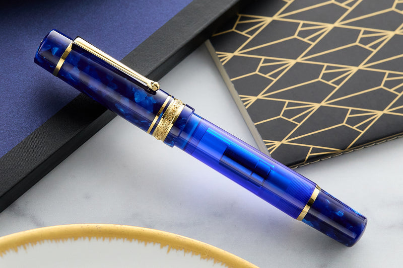 (Bottom Shelf) Delta DV Original Mid-Size Fountain Pen - Imperial Blu (Limited Edition)