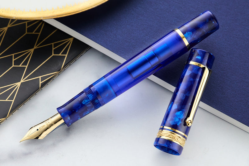 (Bottom Shelf) Delta DV Original Mid-Size Fountain Pen - Imperial Blu (Limited Edition)