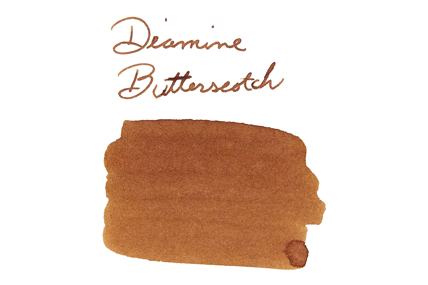 Diamine Forever Butterscotch fountain pen ink swab with writing