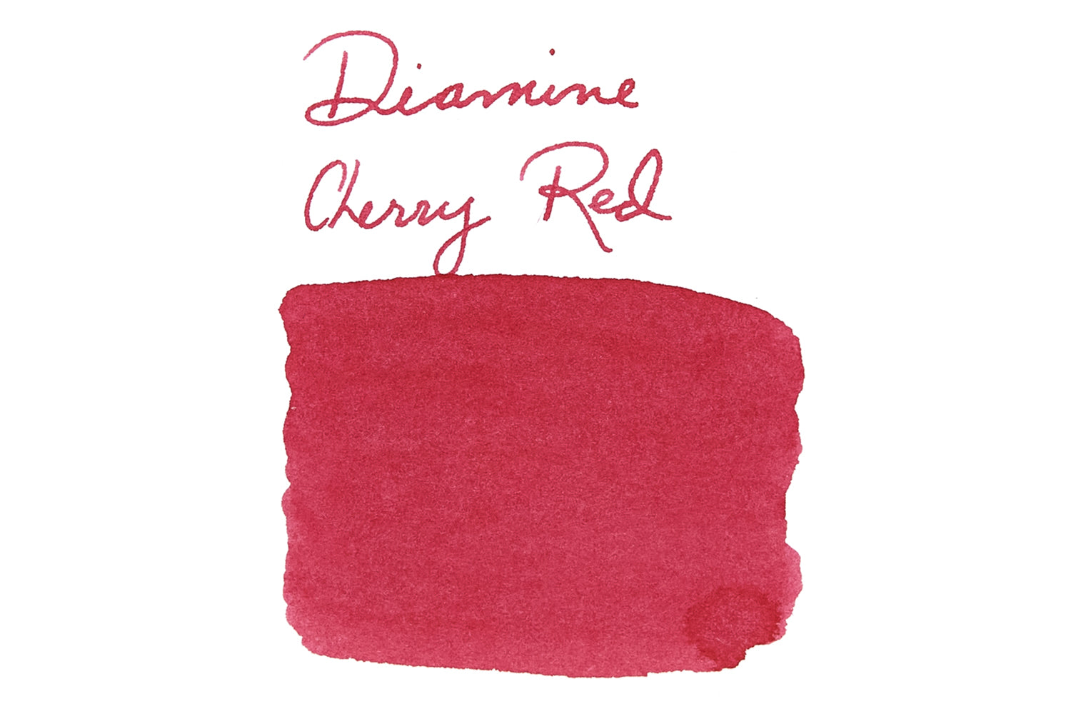 Diamine Forever Cherry Red fountain pen ink swab with writing