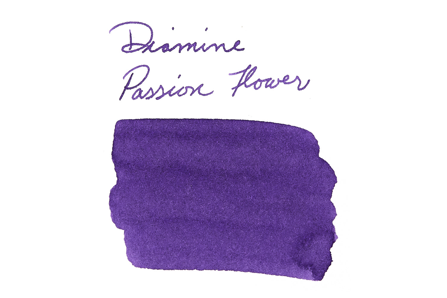 Diamine Forever Passion Flower fountain pen ink swab with writing