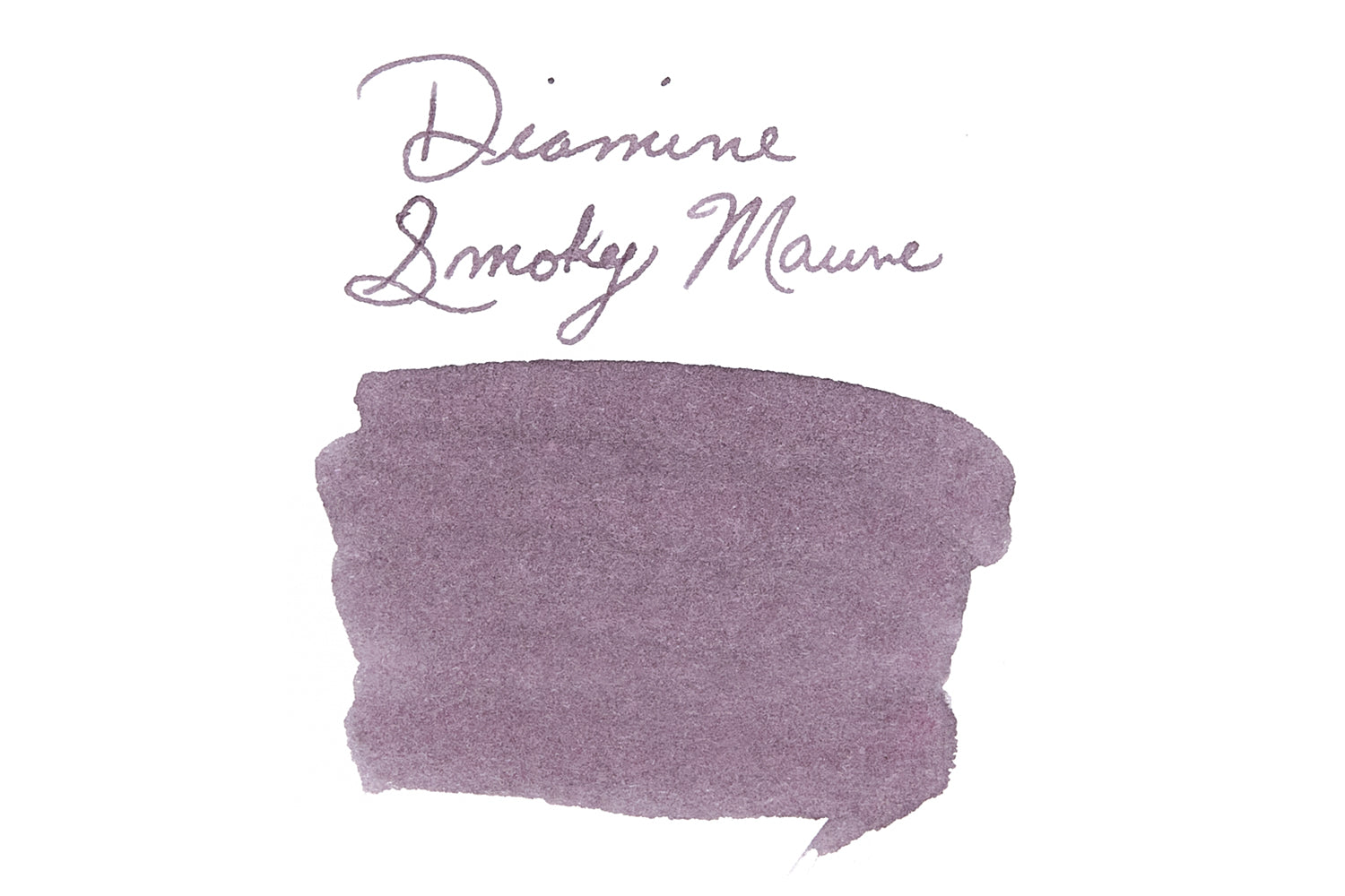 Diamine Forever Smoky Mauve fountain pen ink swab with writing
