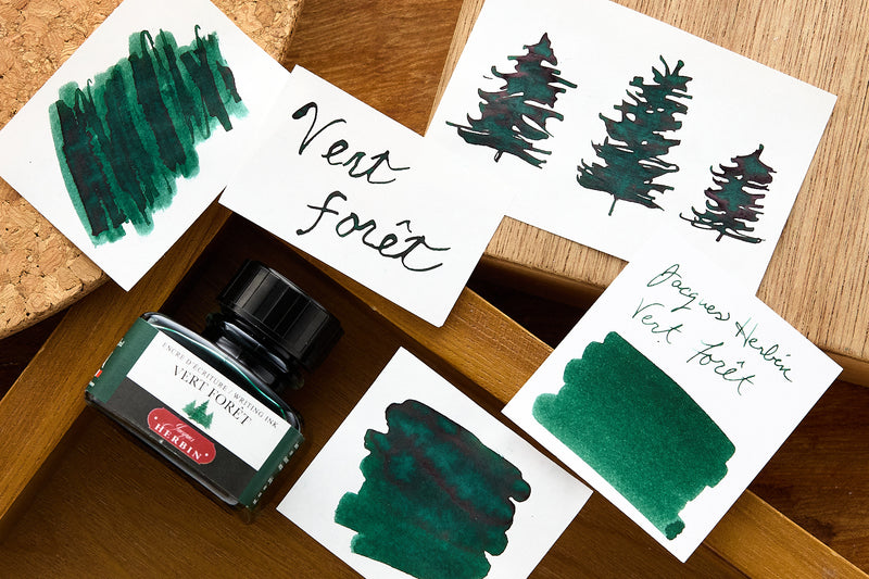 Jacques Herbin Vert Forêt - Ink Sample
