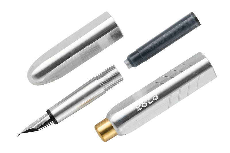 Kolo Tino Fountain Pen - Raw Aluminum