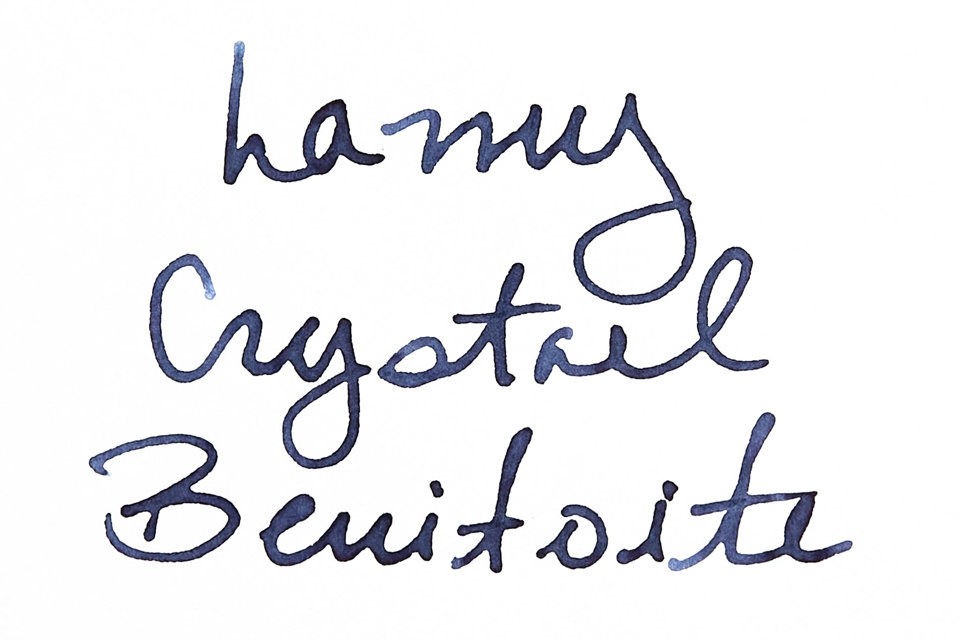 LAMY benitoite fountain pen ink writing sample
