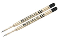 Monteverde Capless Gel P41 Rollerball Refills - Black, 0.5mm XF Needlepoint (2-Pack)