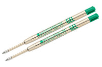 Monteverde Capless Gel P42 Rollerball Refills - Green, 0.7mm Fine (2-Pack)