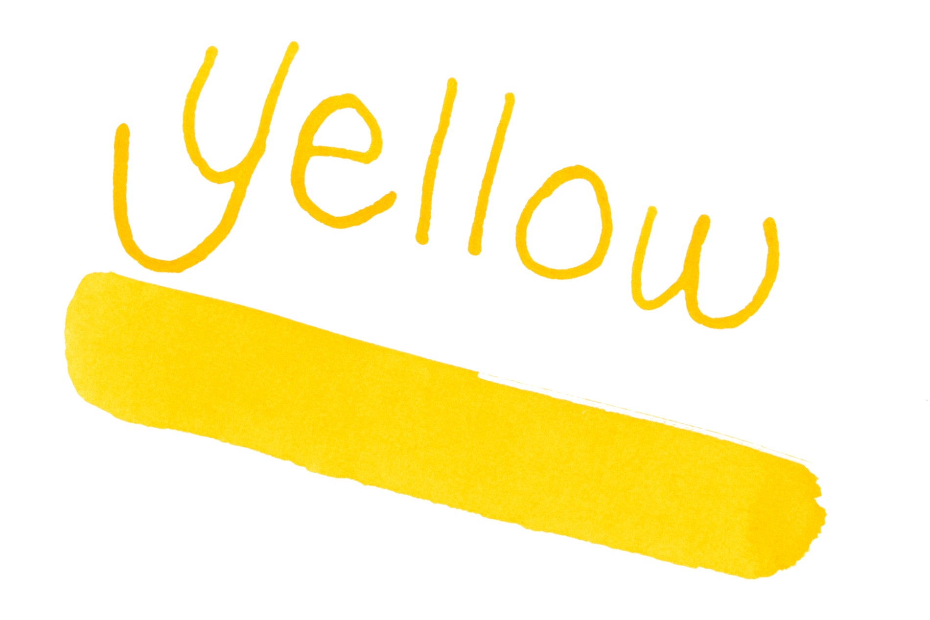 Noodler's Yellow fountain pen ink writing sample