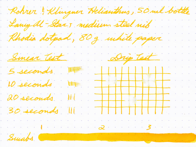Rohrer & Klingner Helianthus - Ink Sample
