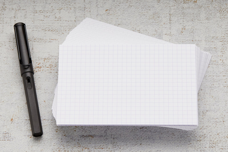 Exacompta White Index Cards (4 x 6) - Graph