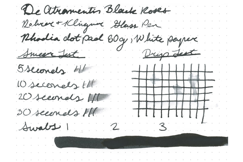 De Atramentis Black Roses (scented) - Ink Sample