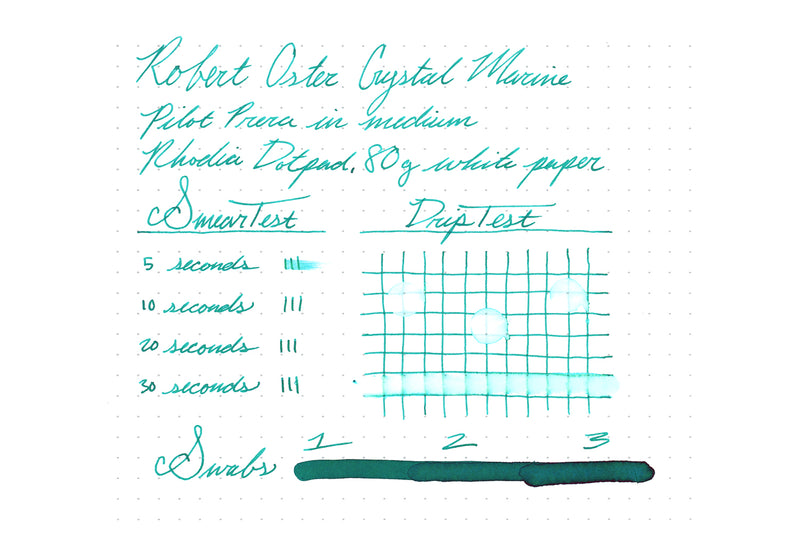 Robert Oster Crystal Marine - Ink Sample