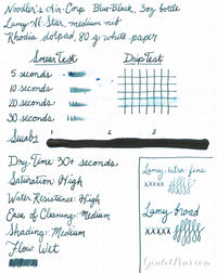 Noodler's Air-Corp Blue-Black - Ink Sample