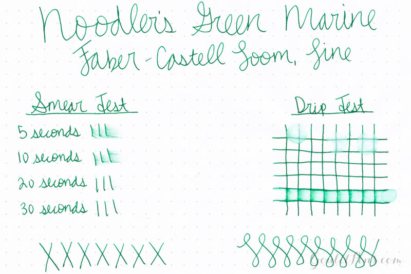 Noodler's Green Marine - Ink Sample