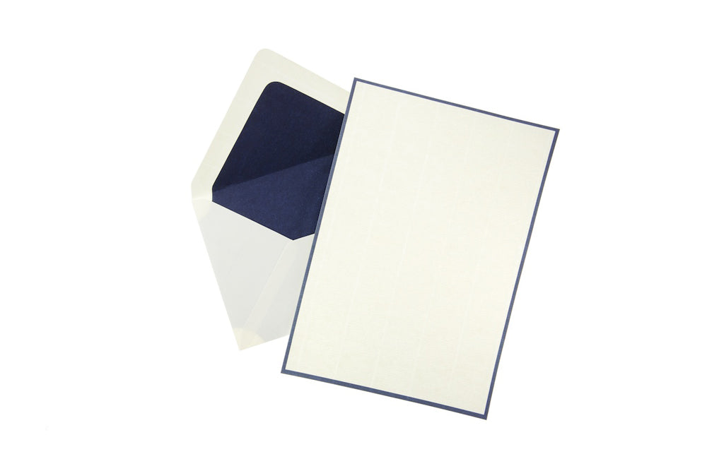 Original Crown Mill Bicolor A5 Correspondence Set - Cream/Navy