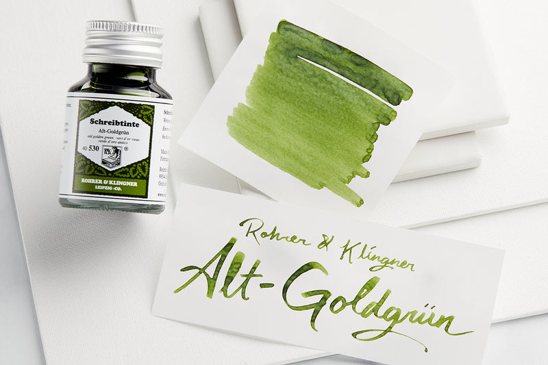 Rohrer & Klingner Alt-Goldgrun - Ink Sample