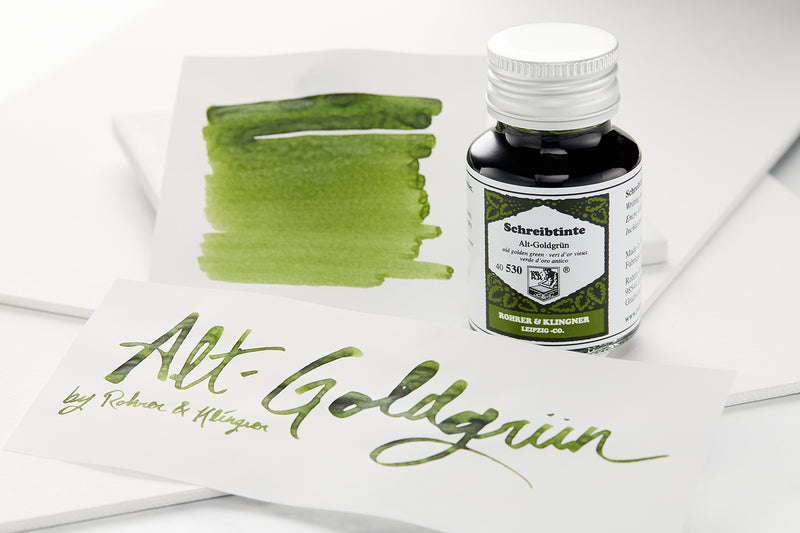 Rohrer & Klingner Alt-Goldgrun - Ink Sample