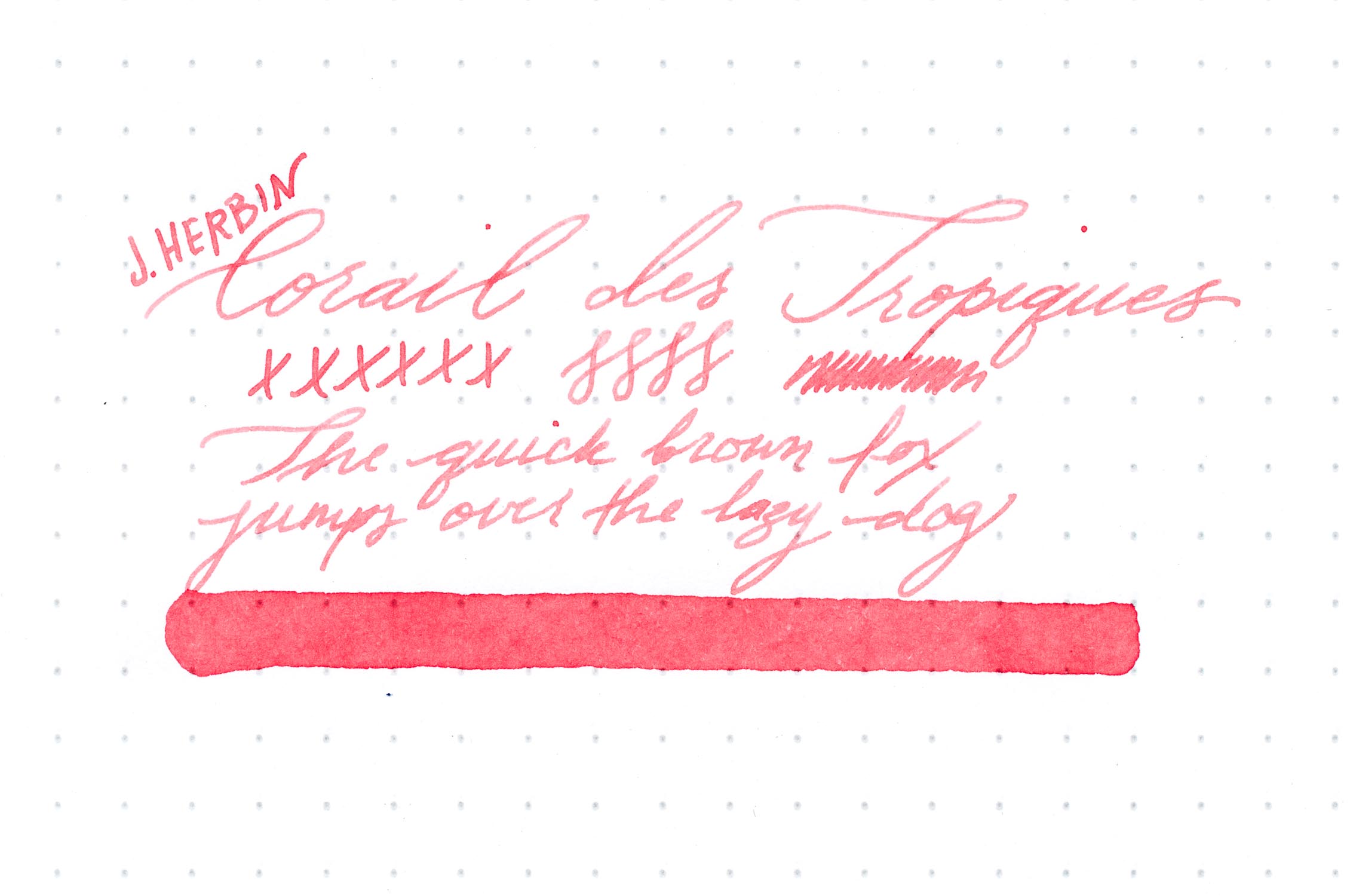 Herbin Corail des Tropiques fountain pen ink