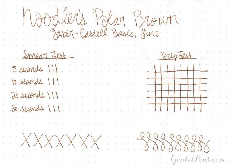 Noodler's Polar Brown - 4.5oz Bottled Ink with Free Charlie Pen