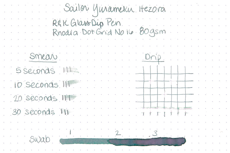 Sailor Yurameku Itezora - Ink Sample
